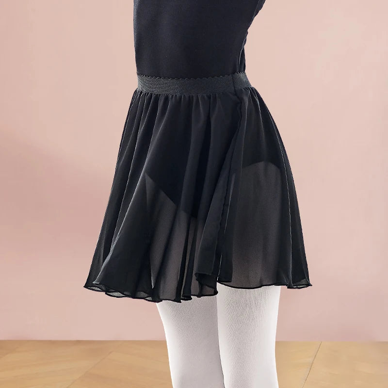 Ballet Skirt for Girls Chiffon Ballet Skirt Women Sheer Dance Skirt Elastic Waist Skirt Kid Pull on Skirt Adult Mini Dance Skirt