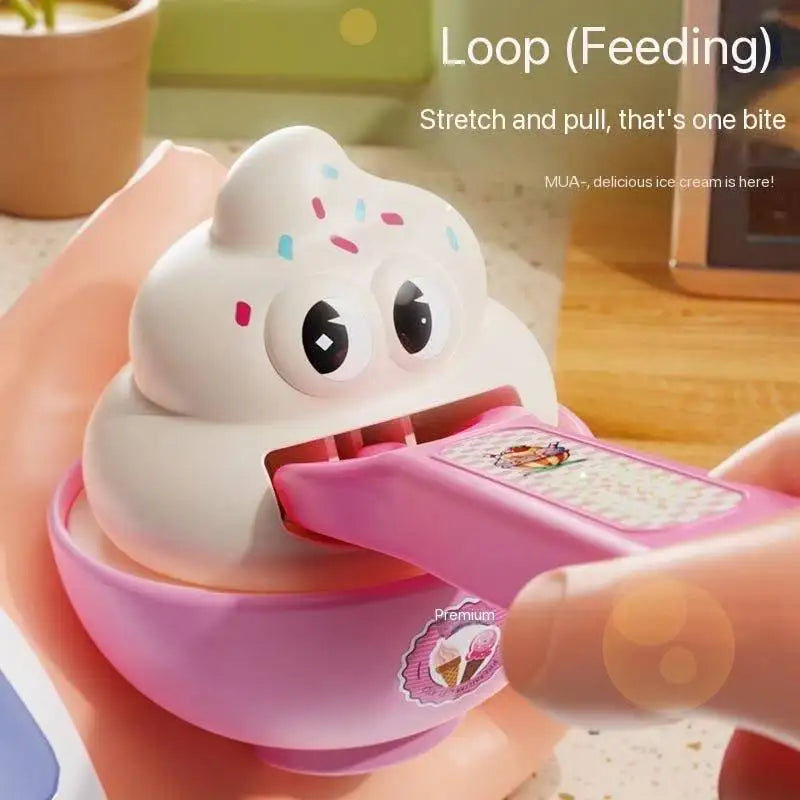NEW Food Feeding Pudding Childrens Home Fun Ice Cream Feeding Small Toys Effects Boy and Girl Play House Toys