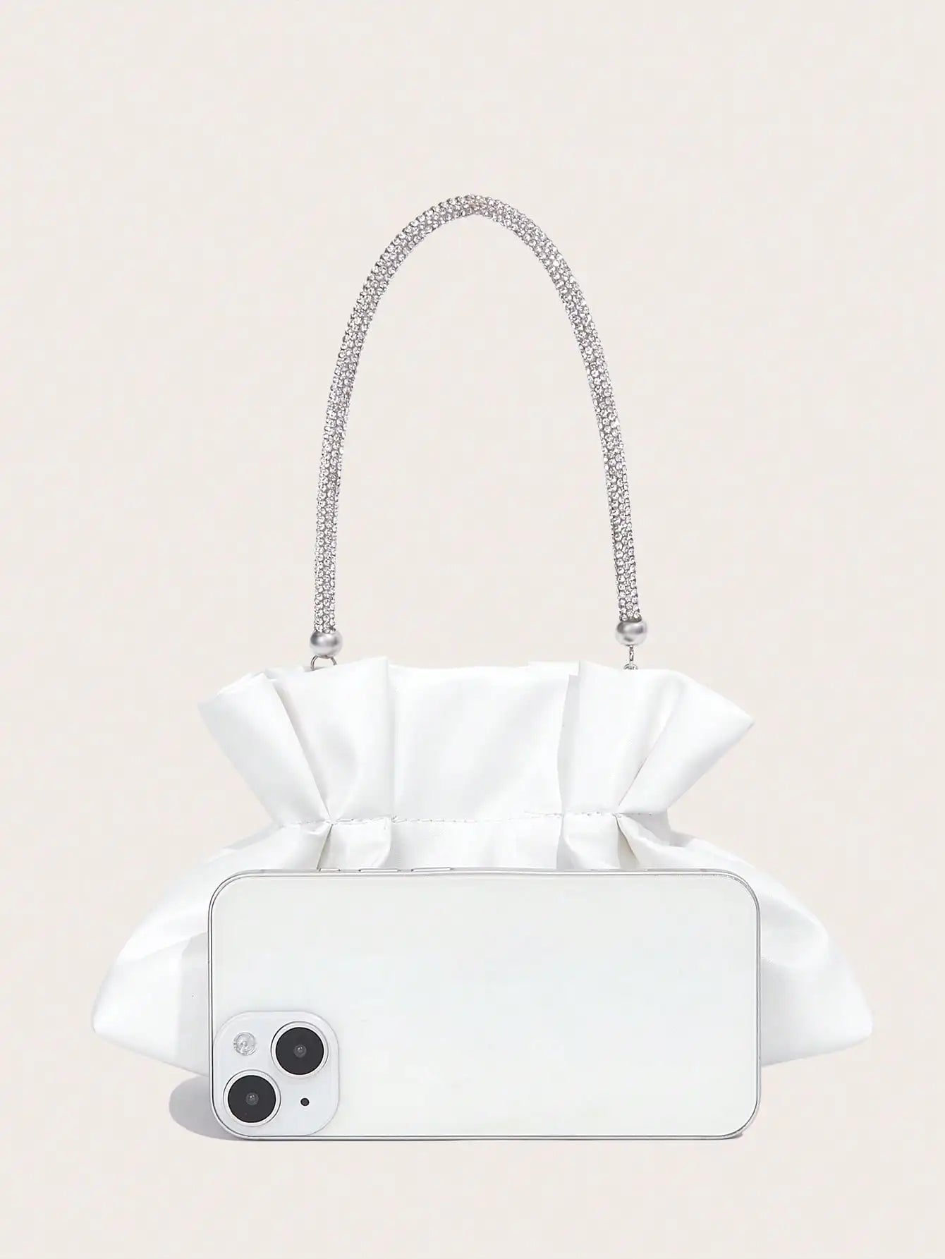 Women Party Bag White PU Fashion Elegant Clutch Bag New 2024 Hot Selling Gorgeous shiny dinner bag for wedding and party