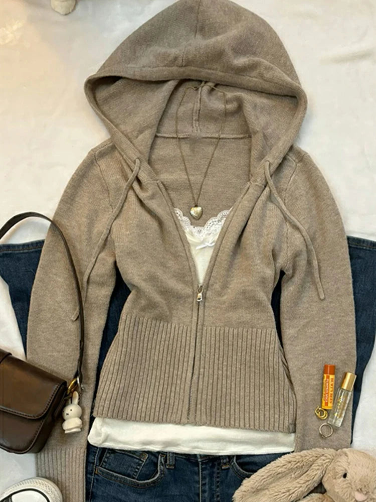 Black Swan Graphic Print Women Sweet Cute Turtleneck Knitted Sweater Y2K Style Winter Harajuku High Street Casual Warm Pullover