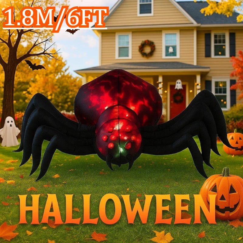 6FT Outdoor Holiday Decorations Inflatable Model Halloween Shadowstalker Garden Party Built-in LED Lights Up Ghost for Yard Lawn