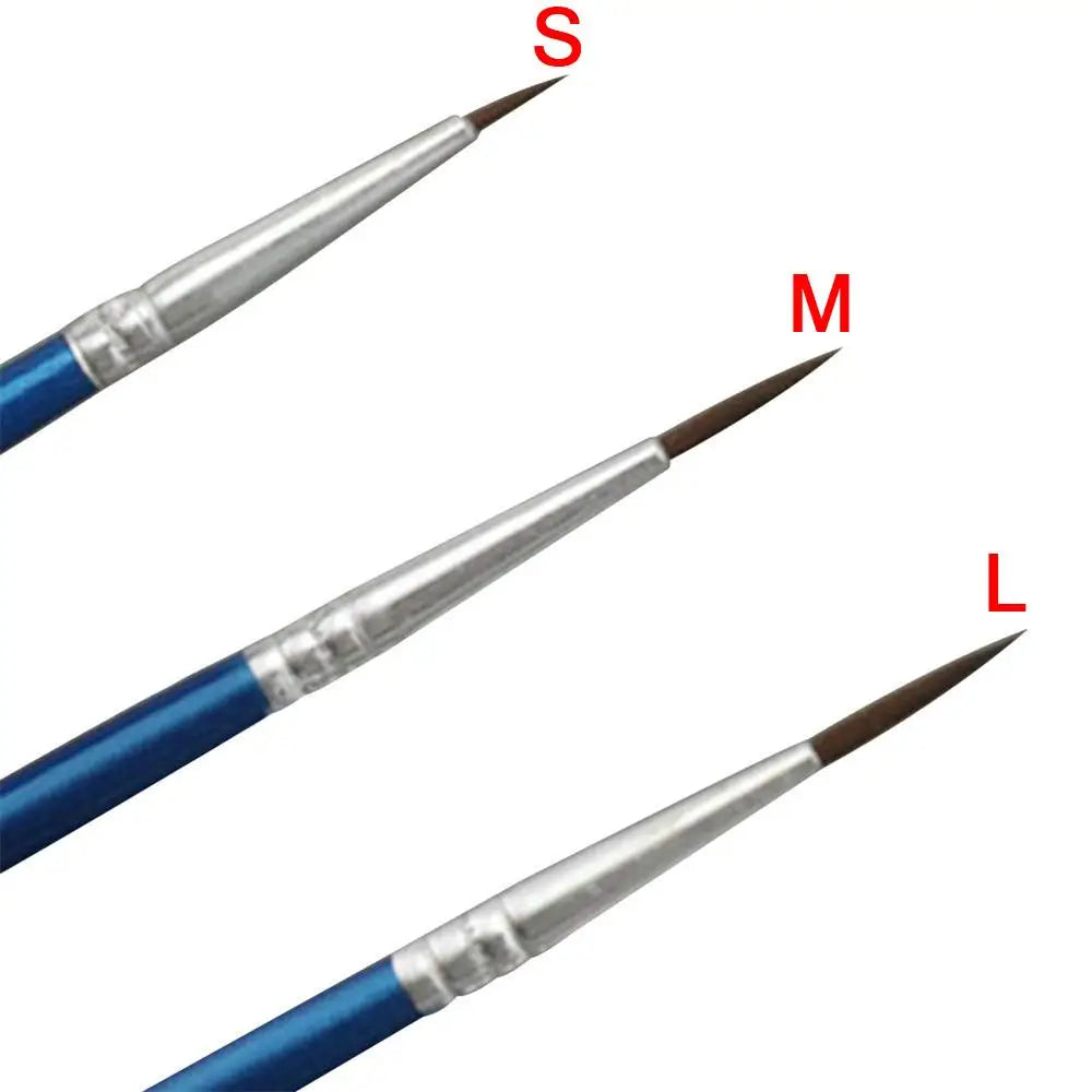 10Pcs Fine Hand Painted Thin Hook Line Pen Drawing Art Pen Nylon Brush Makeup Eyeliner Pen Detail Brush Cosmetics Art Supplies