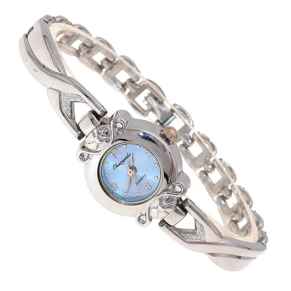 Luxury Woman Lady Pendant Bangle Bracelet Wristwatches Young Female Girls Waterproof Gifts Thin Strap Watches gold watch women