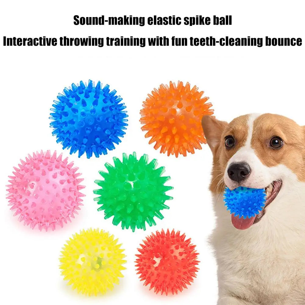 Pet Toy TPR Sound From Hi Toy Ball Dog Bite Resistant Elastic Prick Ball Medium Large Dog Toy