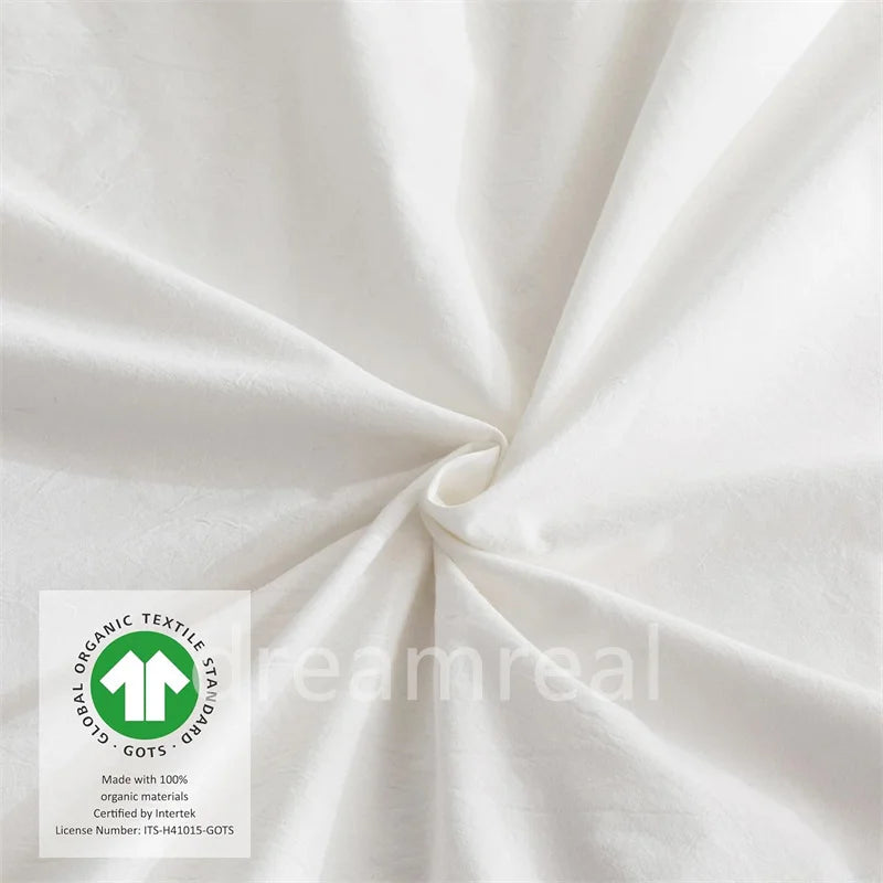 100% Cotton Bed Linen Bedding Set Washed Cotton Four Pieces Bed Sheet Set Comforter Sets Dolid Double Couple Bed Quilt Cover