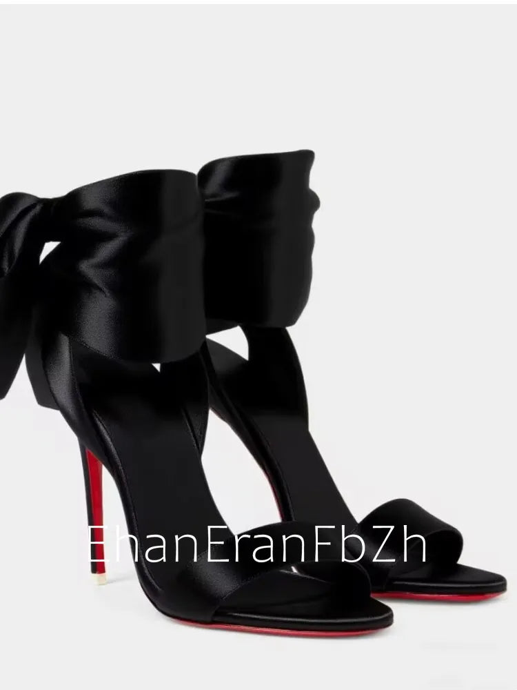 2025European and American Summer New Ankle Strap Women's Slim High-heeled Sandals Fashionable and Sexy Party Wedding Sandals