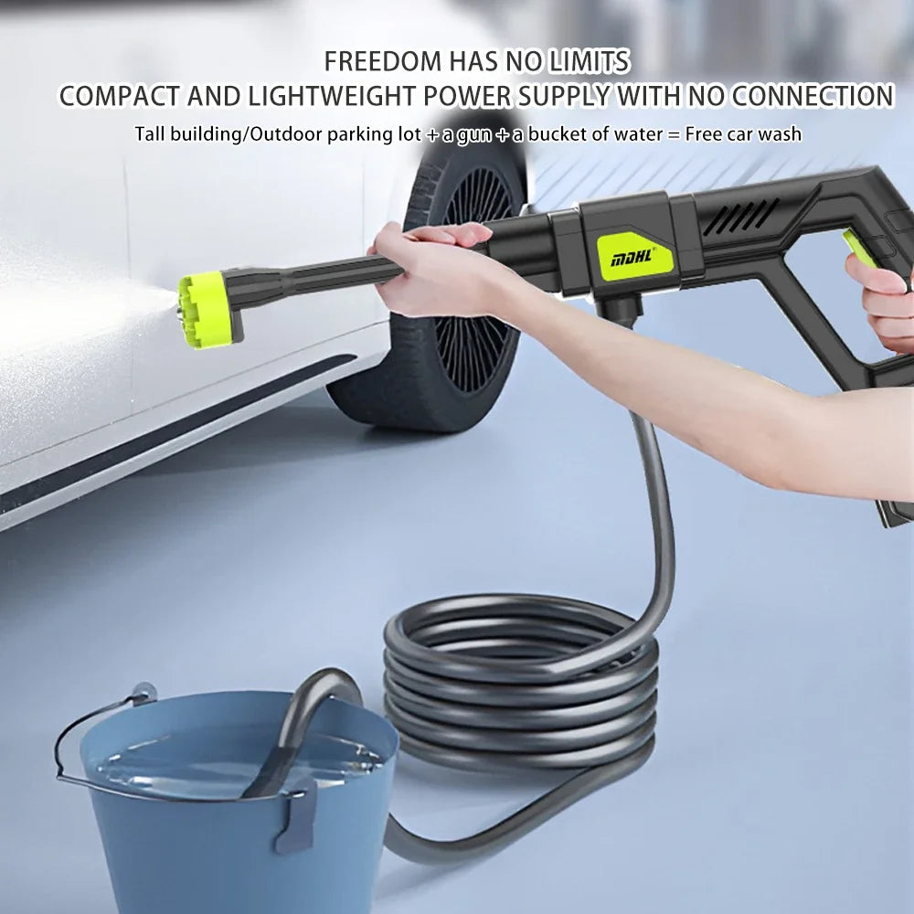 2025 New high pressure cordless cleaning water gun, portable household turbocharged electric car washing machine