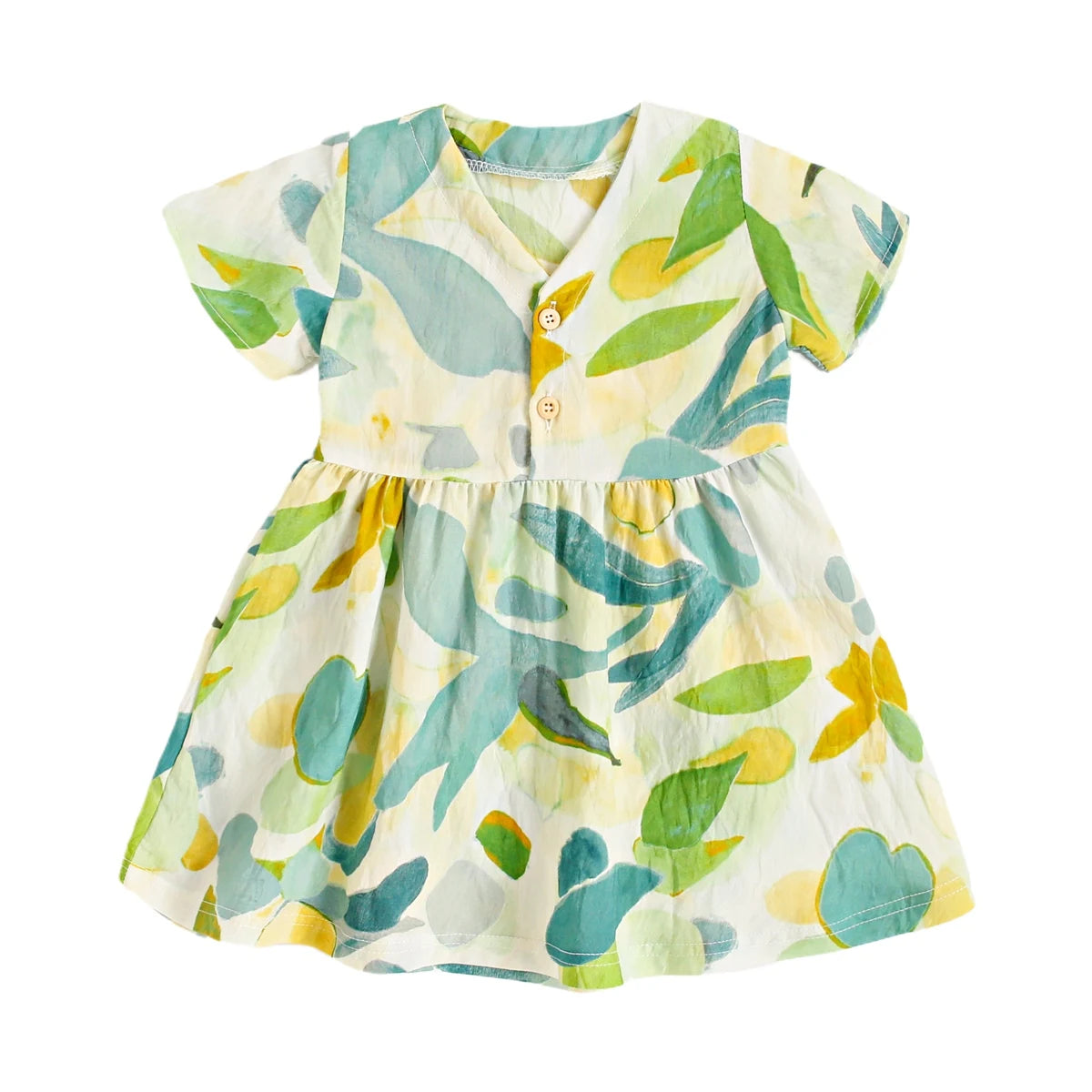 Sanlutoz Casual Short Sleeve Baby Dress Country Style Little Girls Dress Summer