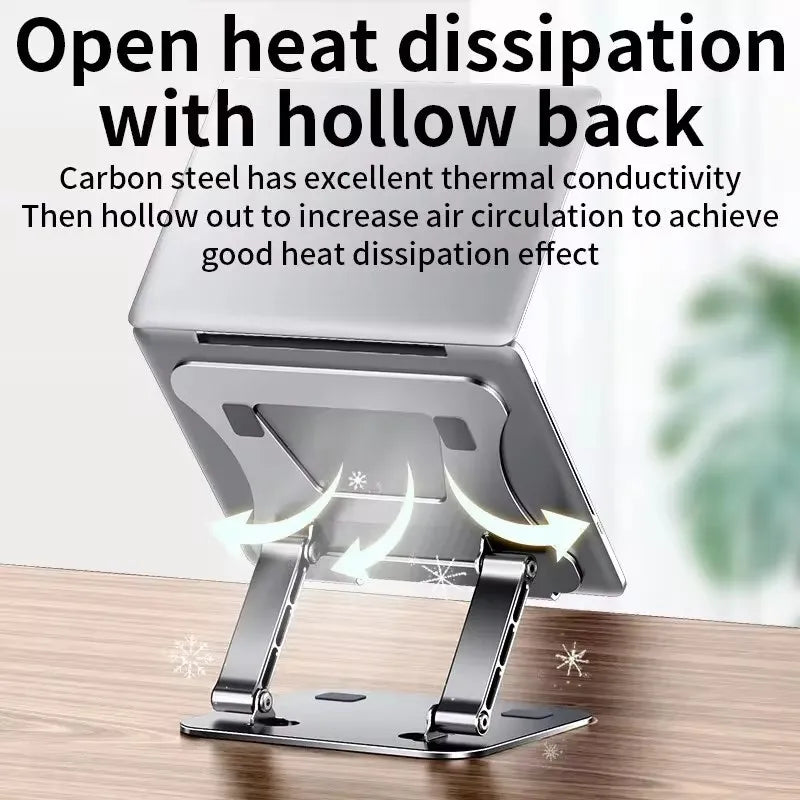 Tablet Stand Adjustable Aluminum Alloy Laptop Tablet up to 17 "Laptop Portable Folding Stand Cooling Stand Support