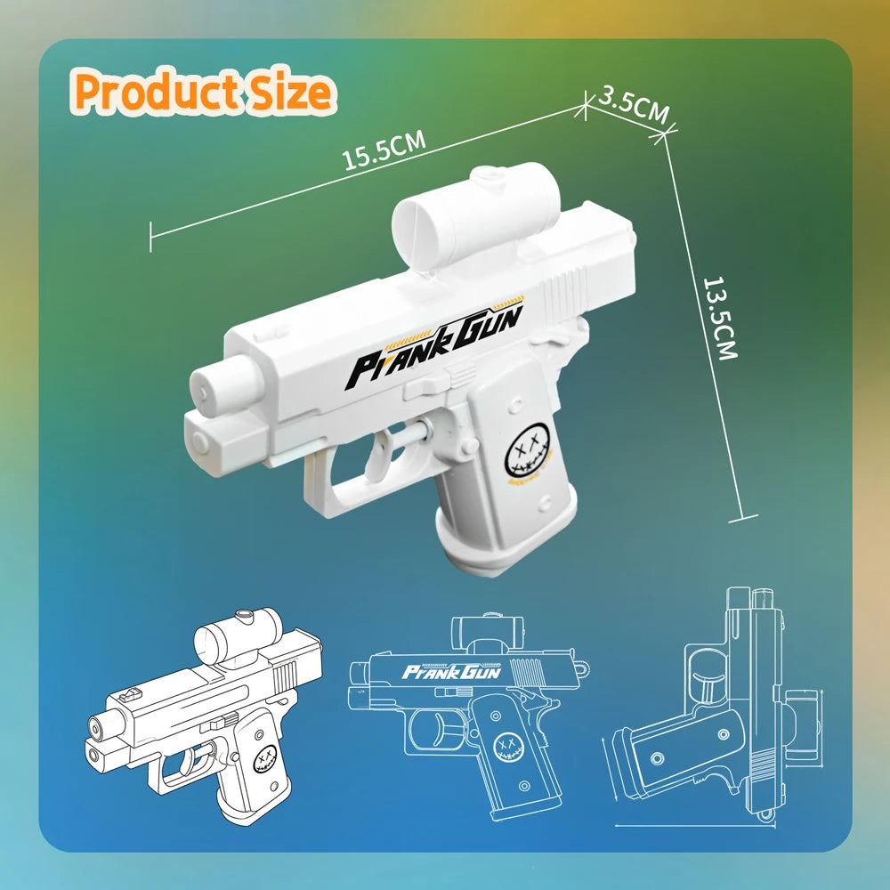 Two-Way Water Gun Prank Water Gun Stress Relief Toys Small Pistol Outdoor Indoor Shoot Game Parent-Child Interaction Watergun
