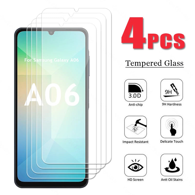 For Samsung Galaxy A06 Glass Samsung A06 A07 Tempered Glass HD Screen Protector Film A06 A07 Glass Tempered Film Anti-Scratch