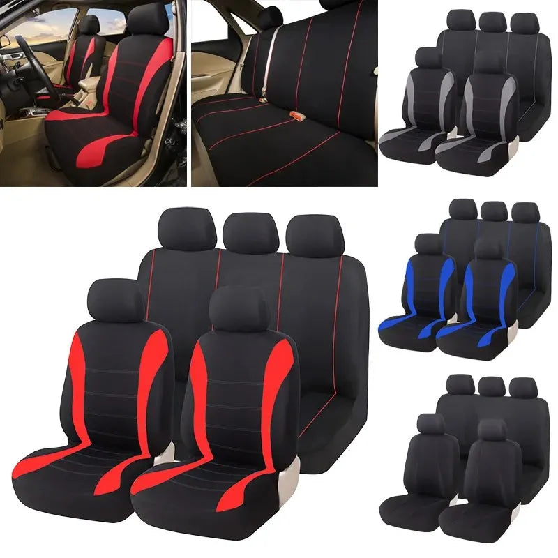5PCS Car Seat Covers Set Universal Fit Most Car Covers Stain Resistant Fashion Seat Covers Protecting Seats