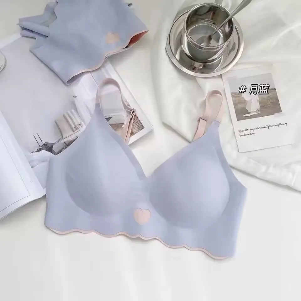 BH No Trace Top Women's Underwear No Steel Ring Pure Desire Comfortable Upper Support Sling Adjustable Beauty Back Bra for women