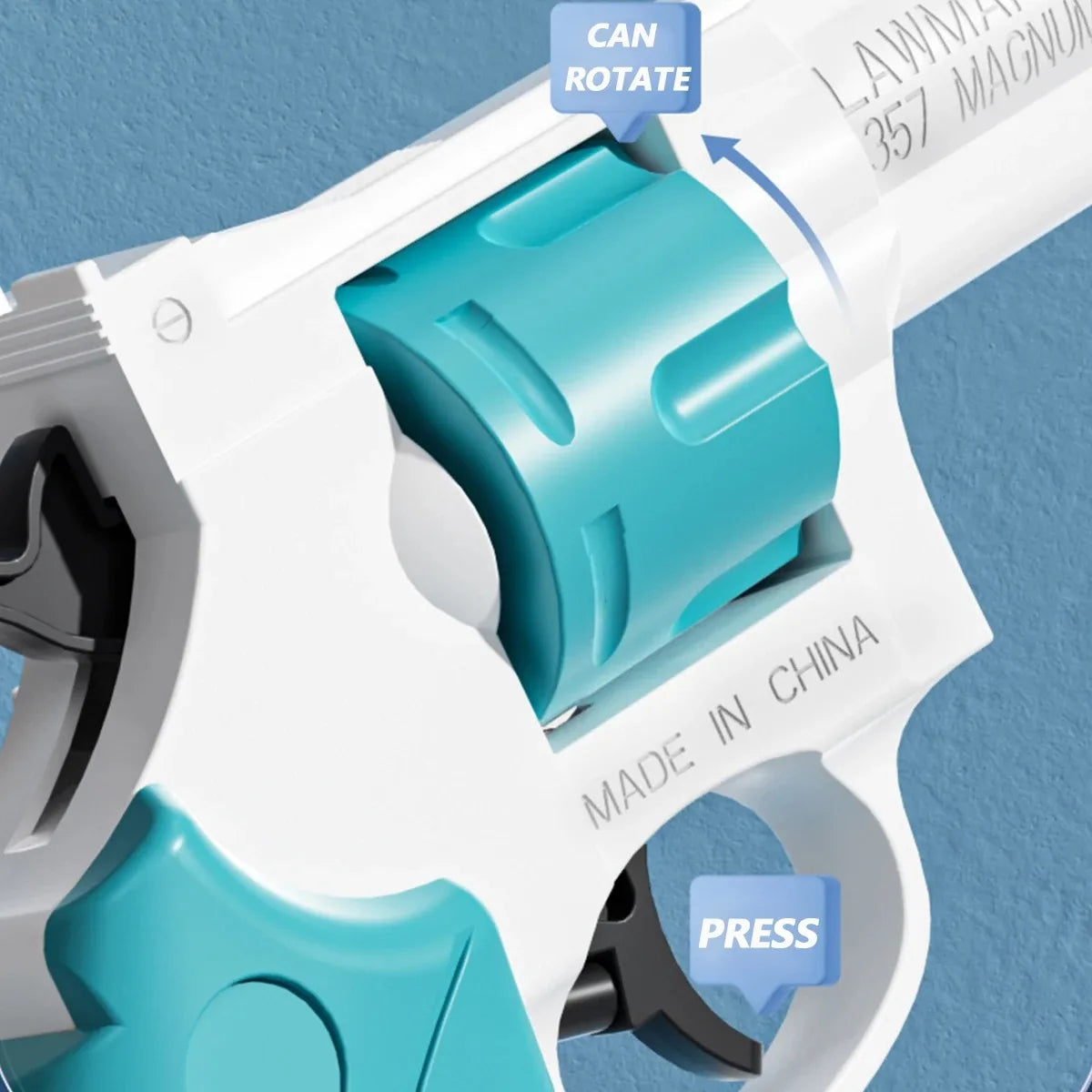 Revolver Water Gun Toys Squirt Guns Summer Outdoor Beach Pool Shooting Games Water Blaster Pistol for Kids Birthday Party Gift