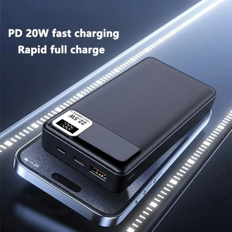 20000mAh Power Bank 22.5W Super Fast Charging Battery High Capacity Digital Display Power Bank For iPhone Samsung Huawei Xiaomi