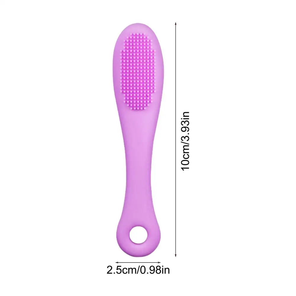 Cat Chin Brush Soft Silicone Grooming Chin Scrubber Non-Slip Multifunctional Finger Pet Supplies Cleaning Brush for Cats & Dogs