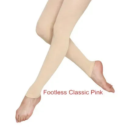 Adult Women Kids Footed Pantyhose for Dancing Elastic Waist Yoga Footless Tight Girls Stirrup Convertible Dance Ballet Tights