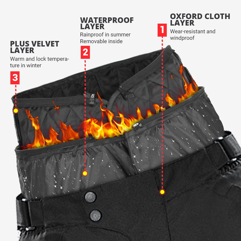 Men Winter Motorcycle Pants Windproof Waterproof Motorbike Riding Pants With Protective Gear Anti Fall Motocross Riding Pants