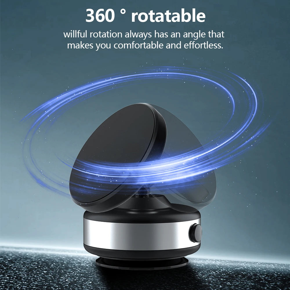 Electric Vacuum Magnetic Car Mount Stand for Cell Phone 360° Rotation Strong Suction Cup for iPhone 14 15 16 Hands-Free Holder