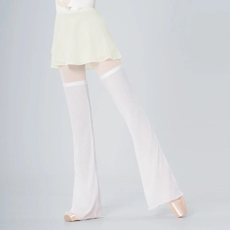 Women Warm Leggings Dance Knitted Leg Warmers Ribbed Dance Long Socks Adult Warm Solid Color Ballet Leggings