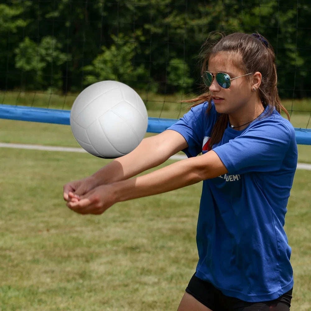 Composite Volleyball 2 Pack Full Size Youth Indoor Outdoor Durable Easy Inflate Smooth Control Practice