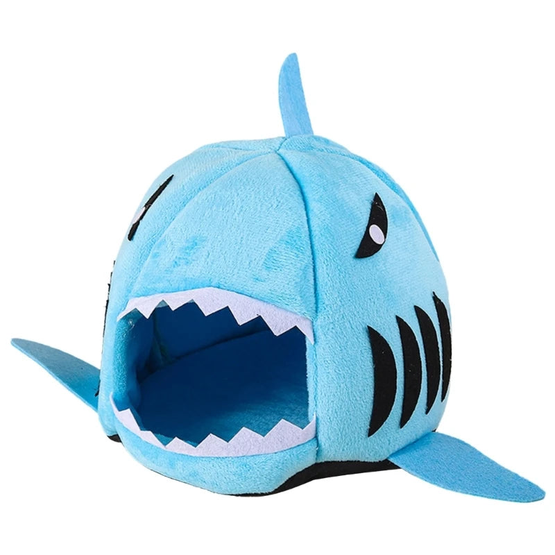 Warm Plush Bead for Hamsters Shark Small Pets House Sleeping Bed Cage Winter Bed Small Pet House for Guinea Pigs