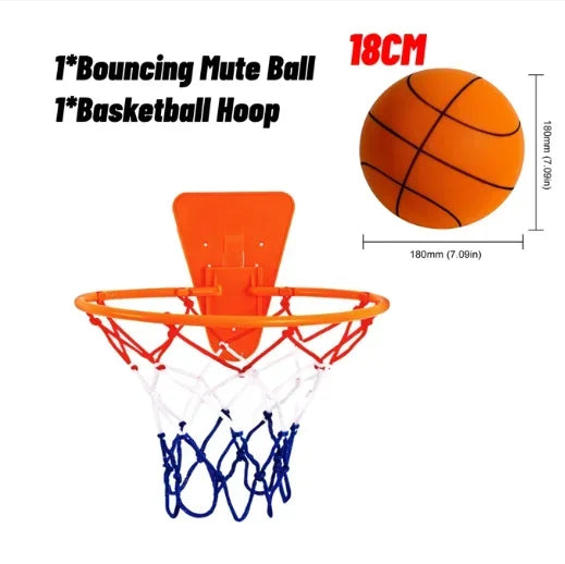 Mute Silent Basketball Diameter 18/21/24 CM Indoor Silent Skip Ball Squeezable Slient Child Sports Toy Game Bounce Basketballs