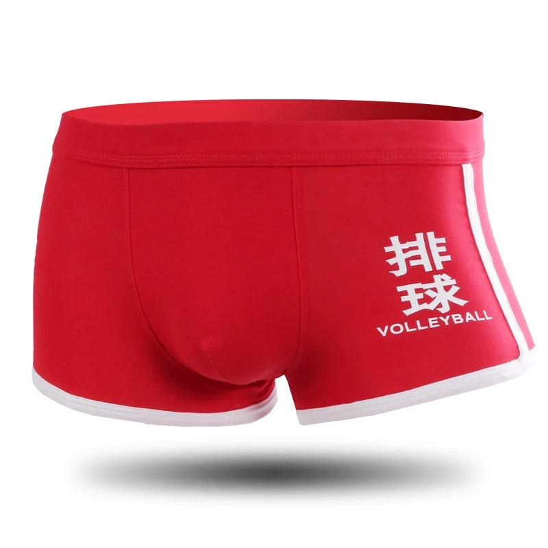 Men's Underwear Boxer Briefs Cotton Scrotum Support Breathable Personalized Trendyy Youth Shorts Sports Thin Boxer Briefs