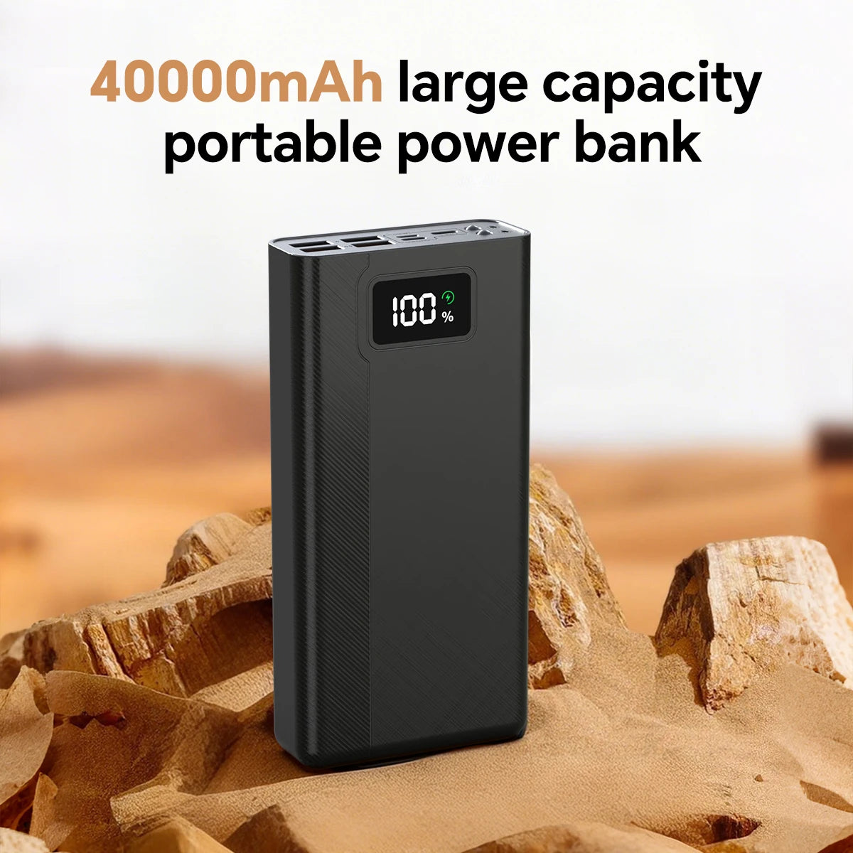 40000mAh Portable Large Capacity Mobile Power Bank, 4 Outputs And 3 Inputs, With LED Power Display, Suitable For Most Electronic