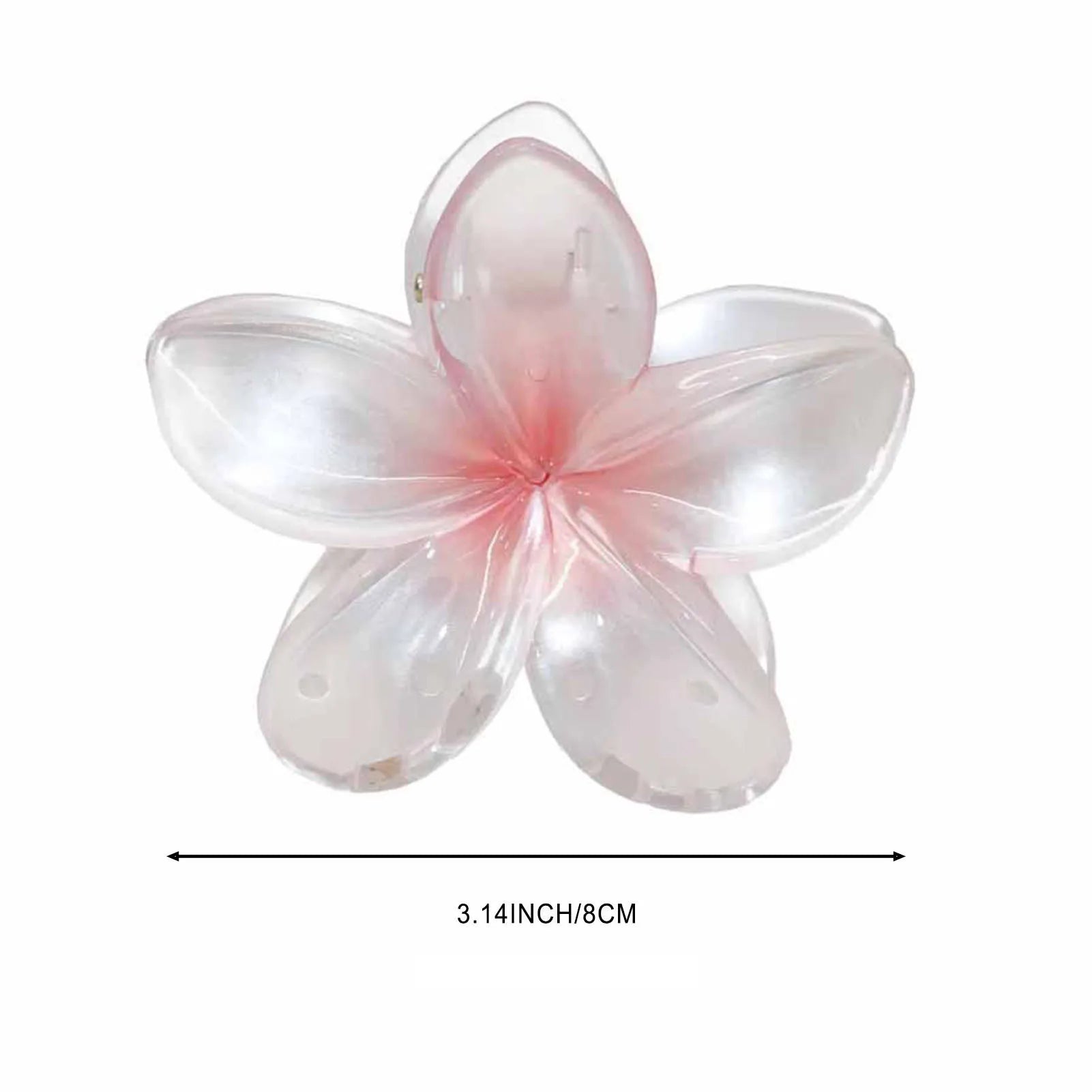 Red Flower Plastic Hair Clip Gentle Women Sweet Frangipani Hair Claws Crab Clamp Barrette Ponytail Holder Headwear Accessories