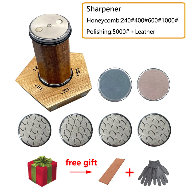 2025 NEW Rolling Knife Sharpener Knife Holder Diamond Sharpener Stone Whetstone Sharpening Angles Grind Stone Kitchen Tools