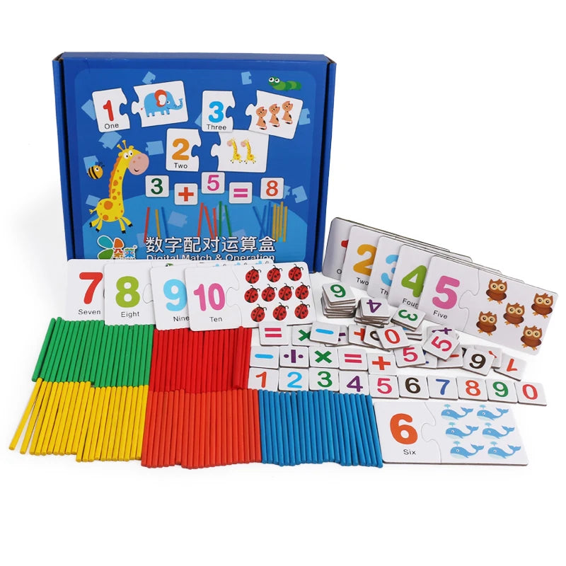 Digital Pairing Math Toy Set Versatile number learning tools Super practical for kids to count and do math