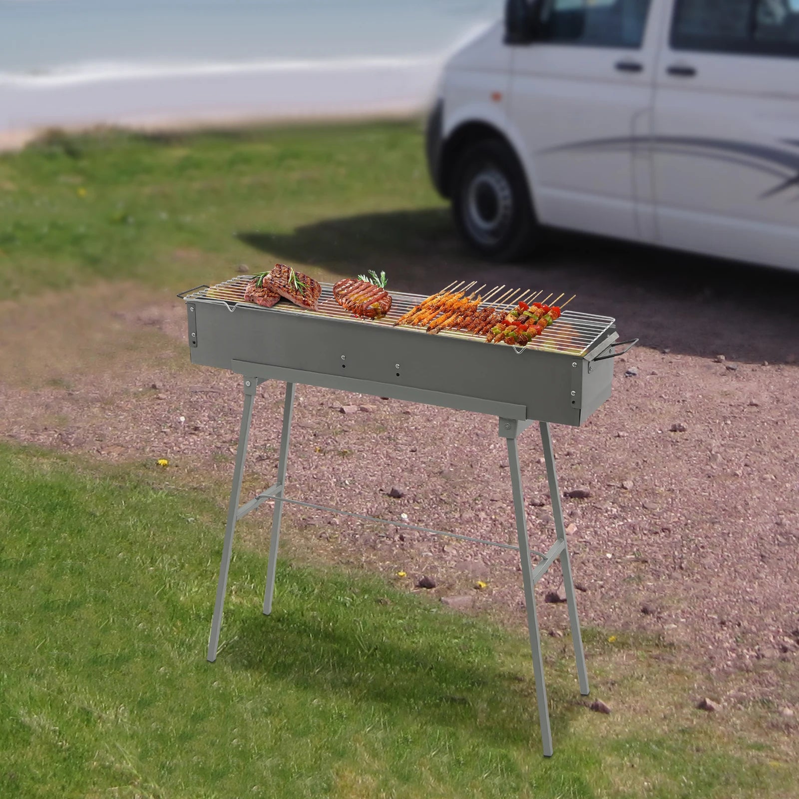 Portable BBQ Grill Folding Camping Barbecue Grill Charcoal Grills