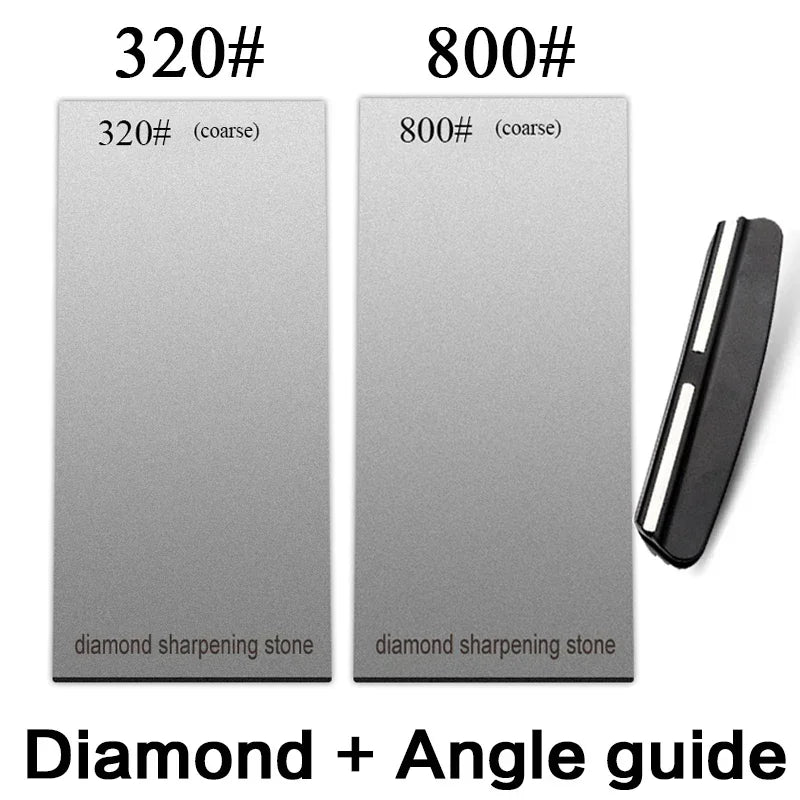 120/600/1500/3000 Grit Diamond Sharpening Stones Knife Sharpener Anti-skid Base Kitchen Knife Sharpening Tool Set Flake Plate
