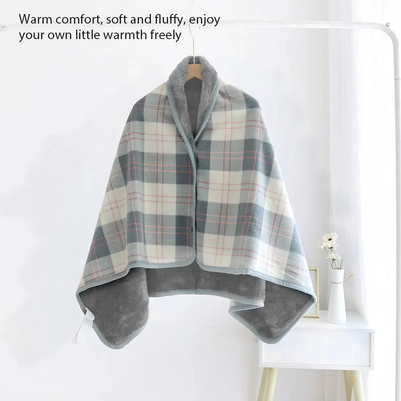 1 PC Buckle Shawl Soft-to-the-touch Blanket Lightweight Shawl Lunch Break Blanket Winter Wearable Blanket for Office Dormitory