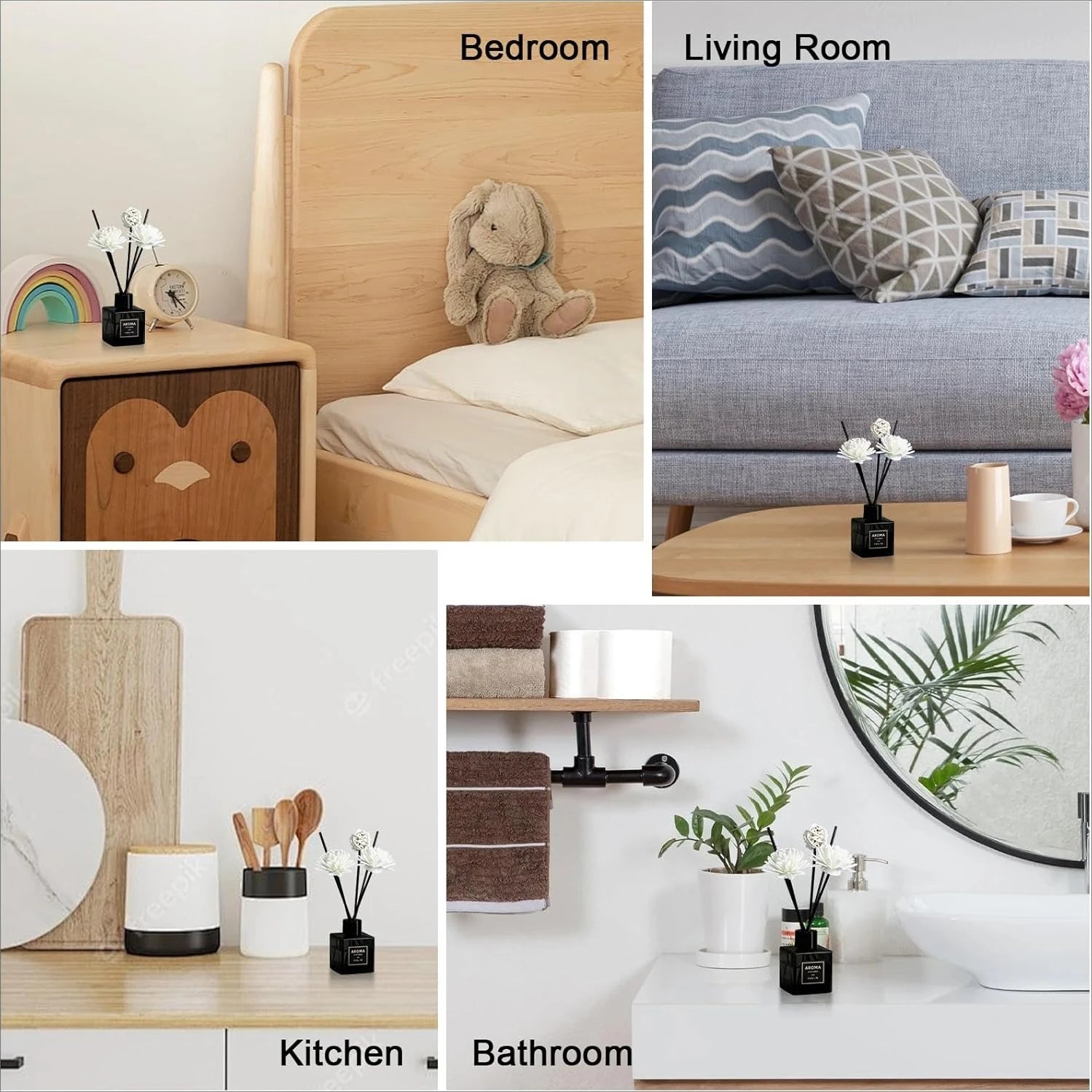 50ml Premium Aroma Diffuser Oil for Home Car Air Freshener Room Deodorizer Perfume Long Lasting Fragrance