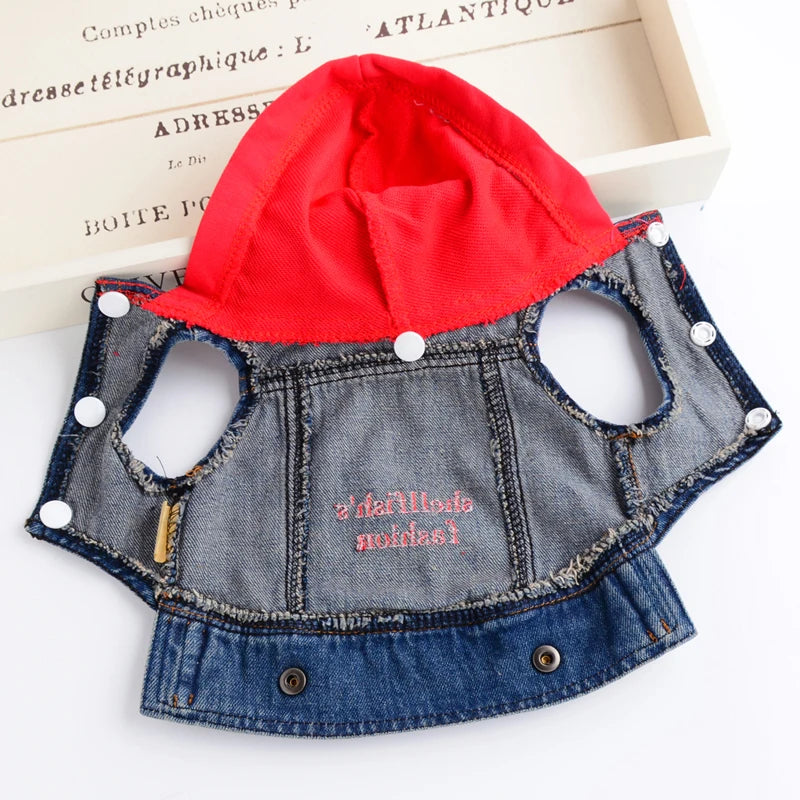 Spring Denim Dog Vest Shih Tzu Clothes for Small Dogs Yorkshire Terrier Puppy Jeans Jacket for Chihuahua Apparel Cat Clothes