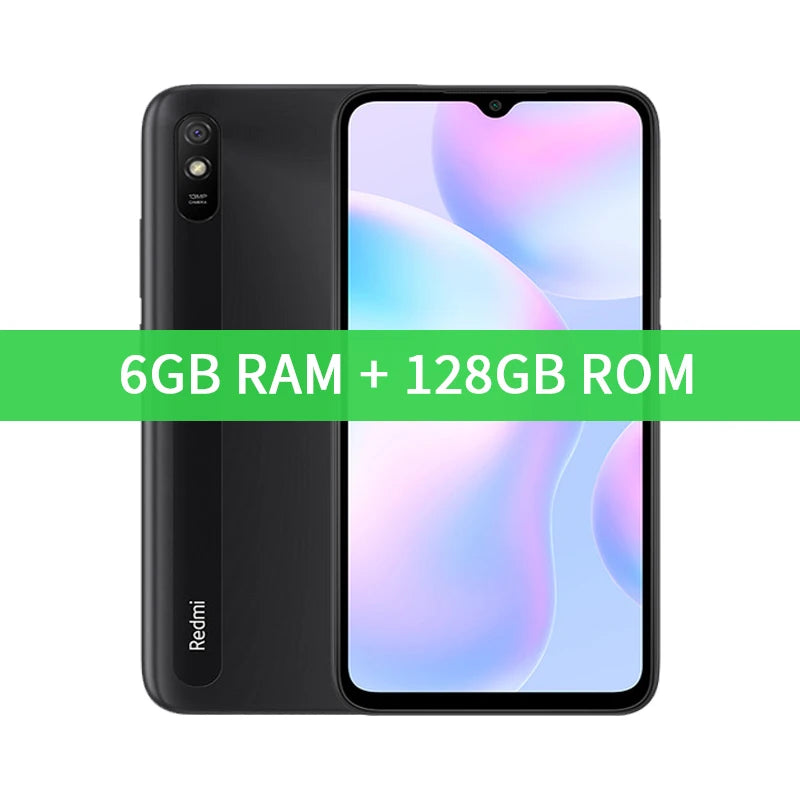 Smartphone Xiaomi Redmi 9A Global Rom 64GB/128GB 5000mAh 6.53 inch Cellphone MTK Helio G25 Octa Core 13MP Smart phone CN Version