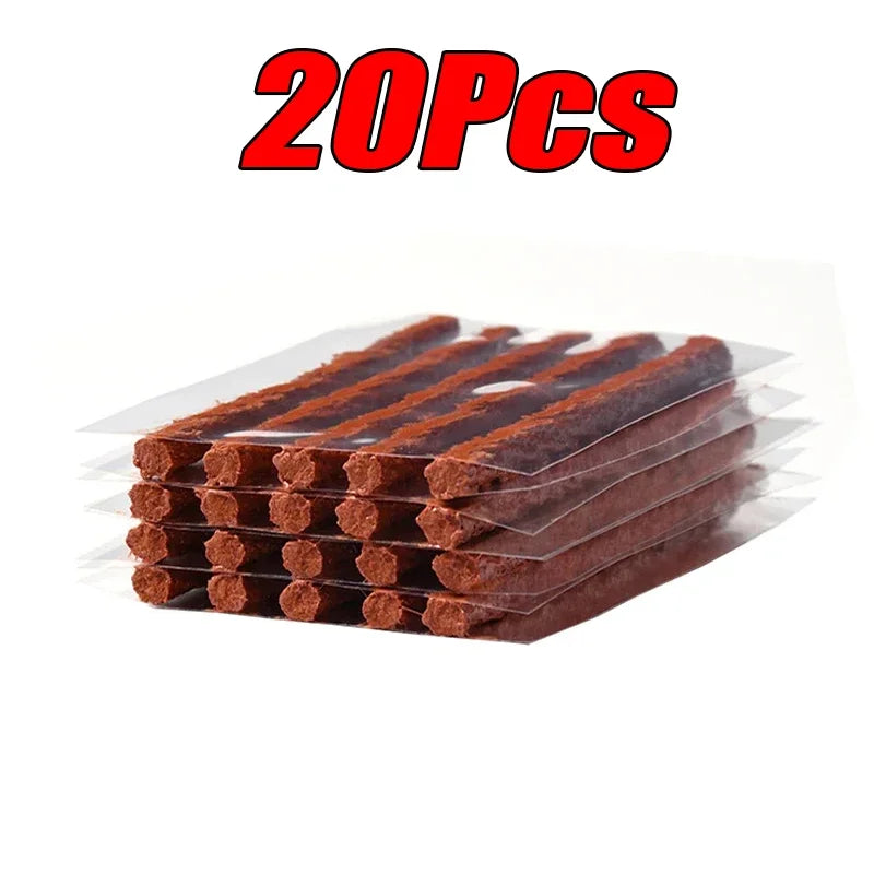 5-50Pc Car Tire Repair Tool Kit with Rubber Strips Tubeless Tyre Puncture Studding Plug Motorcycle Truck Vacuum Tire Repair Tool