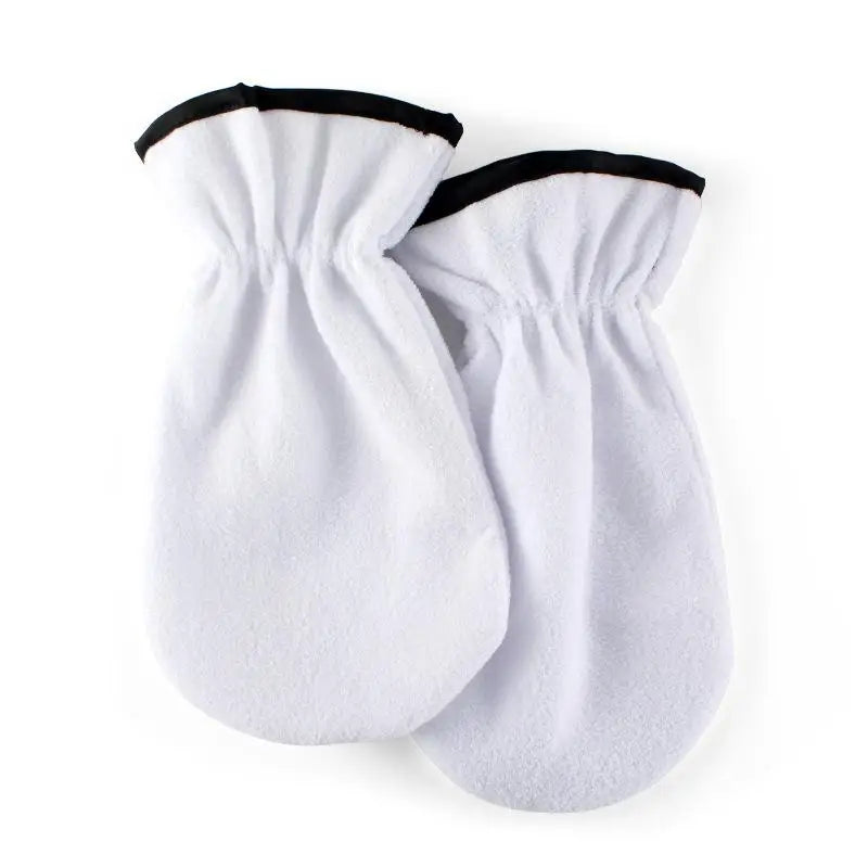 〔DD329〕1 Pair Insulation Care Gloves Flannel Elastic Opening Nail Protection Hand Therapy Paraffin Wax Mitts Reusable Warmers