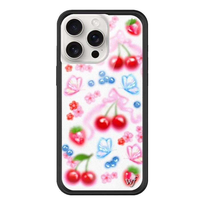 New Wildflower 3D WF Strawberry Phone Case for iPhone 12 13 14 15 16 17 Pro Max Plus Funda Cute Cherry Cartoon Protective Cover