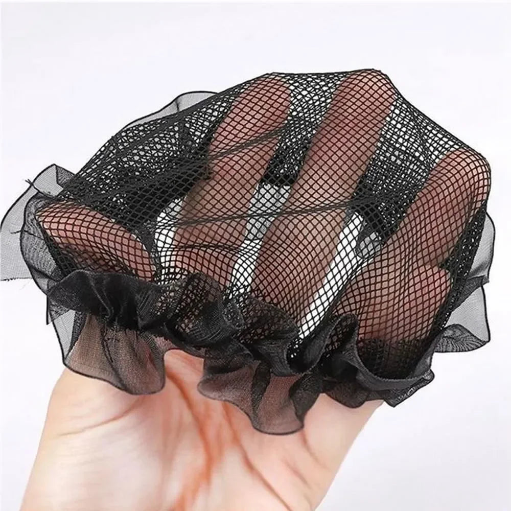 Beautiful Bun Cover Snood Women Hair Net Ballet Dance Skating Crochet Fanchon Rhinestone Styling Headwear Accessories