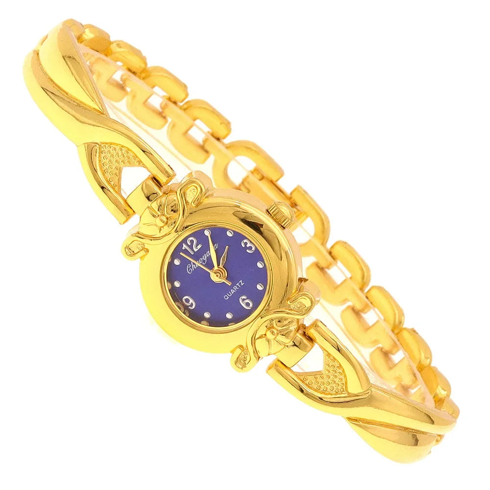 Luxury Woman Lady Pendant Bangle Bracelet Wristwatches Young Female Girls Waterproof Gifts Thin Strap Watches gold watch women