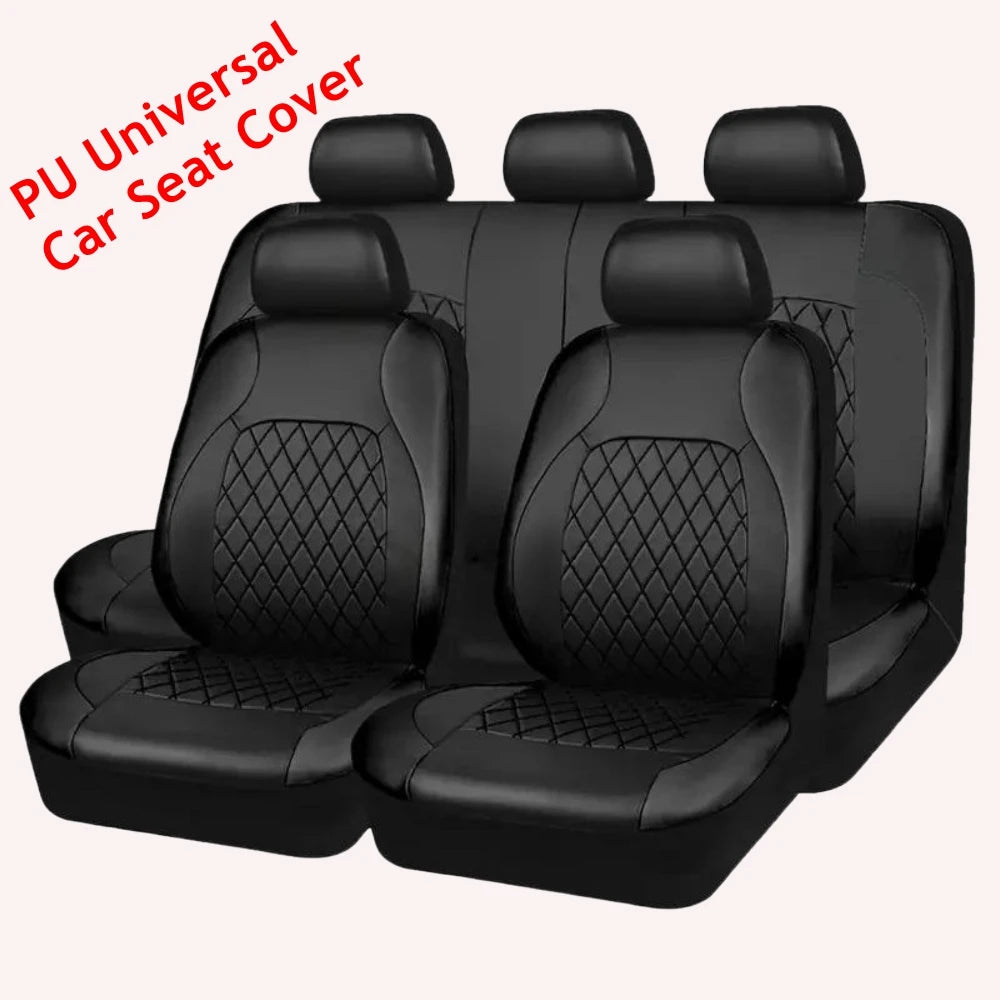 Universal Car Seat Covers PU Black Fashions Sports Seat Covers PU Car Seat Cover Universal Interior Accessories