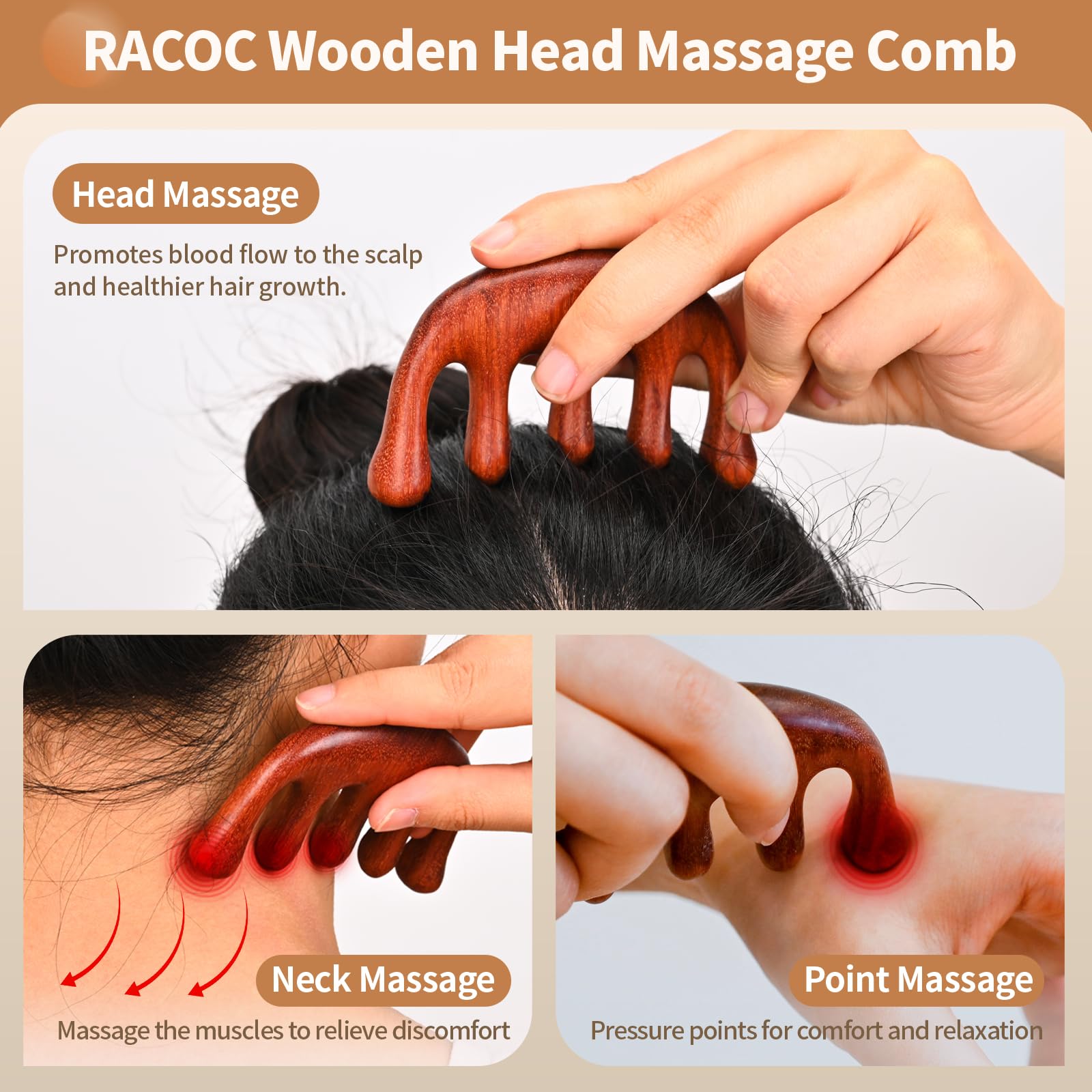 3-in-1 Wood Therapy Massage Tools Lymphatic Drainage Massager Wooden Massager for Maderoterapia,Anti-Cellulite, Body Sculpting & Contouring