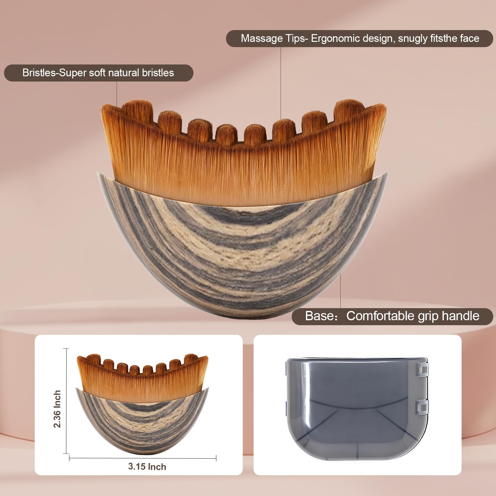 Lymphatic Drainage Massager Lymphatic Contour Face Brush Double Chin Reducer Lymphatic Drainage Brush