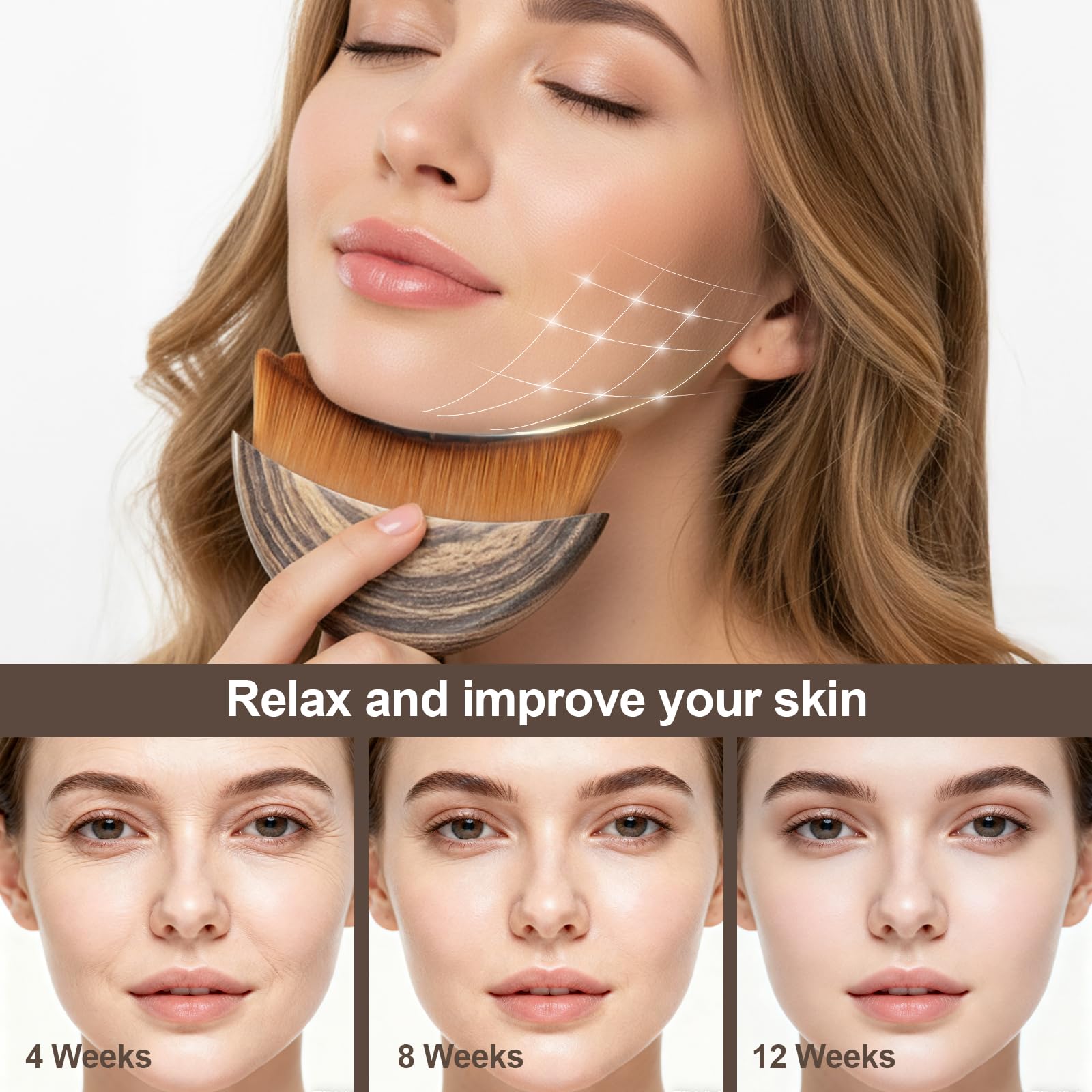 Lymphatic Drainage Massager Lymphatic Contour Face Brush Double Chin Reducer Lymphatic Drainage Brush