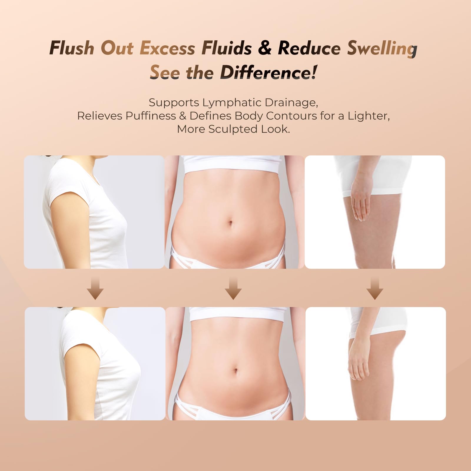 35-Speed 3-in-1 Lymphatic Drainage Massager - Cellulite Massage Tool for Legs, Arms, Belly | Anti Cellulite Massage Tool w/ Microcurrent, Heat, Vibration | Body Sculpting & Skin Renewal